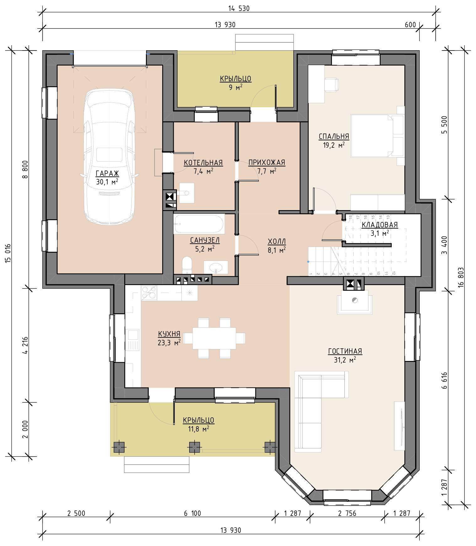 План 1 этажа