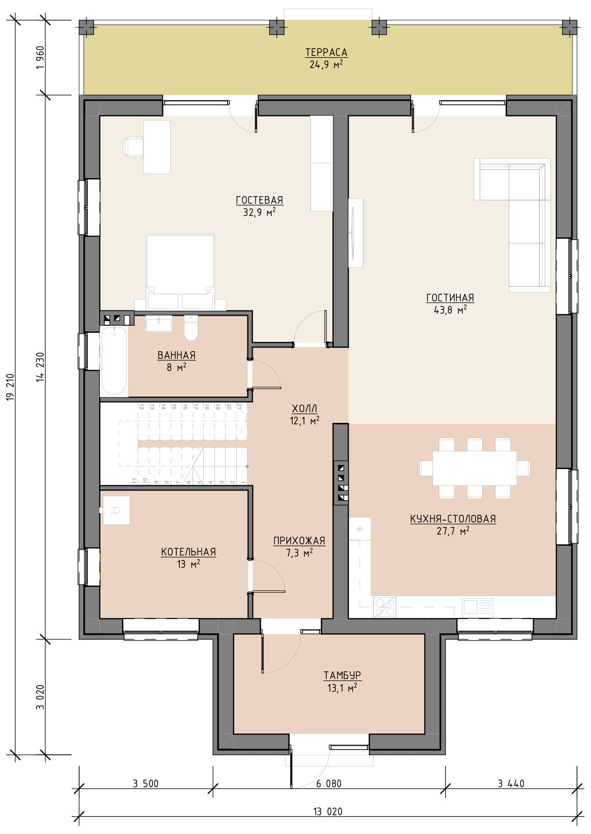 План 1 этажа