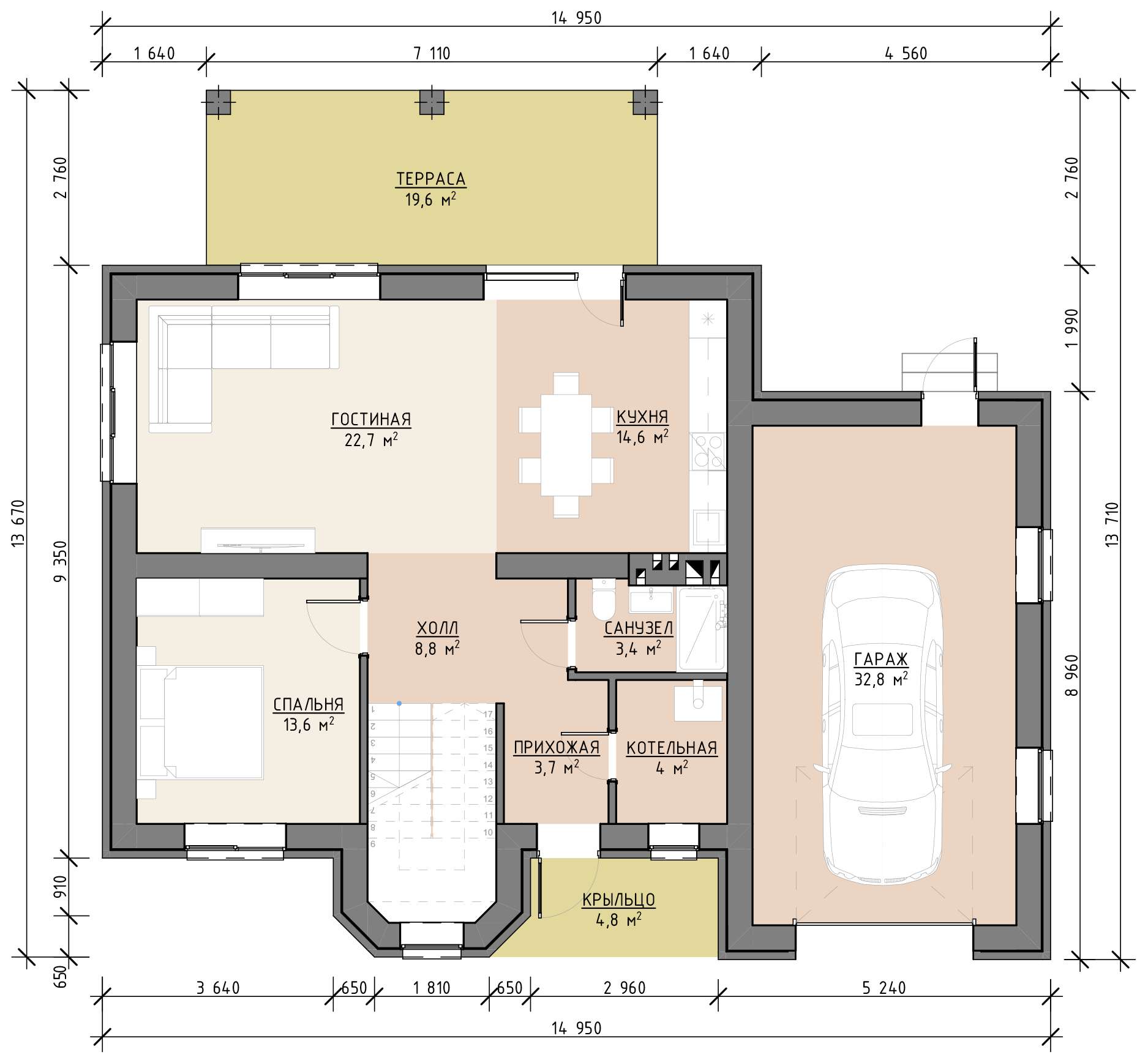 План 1 этажа