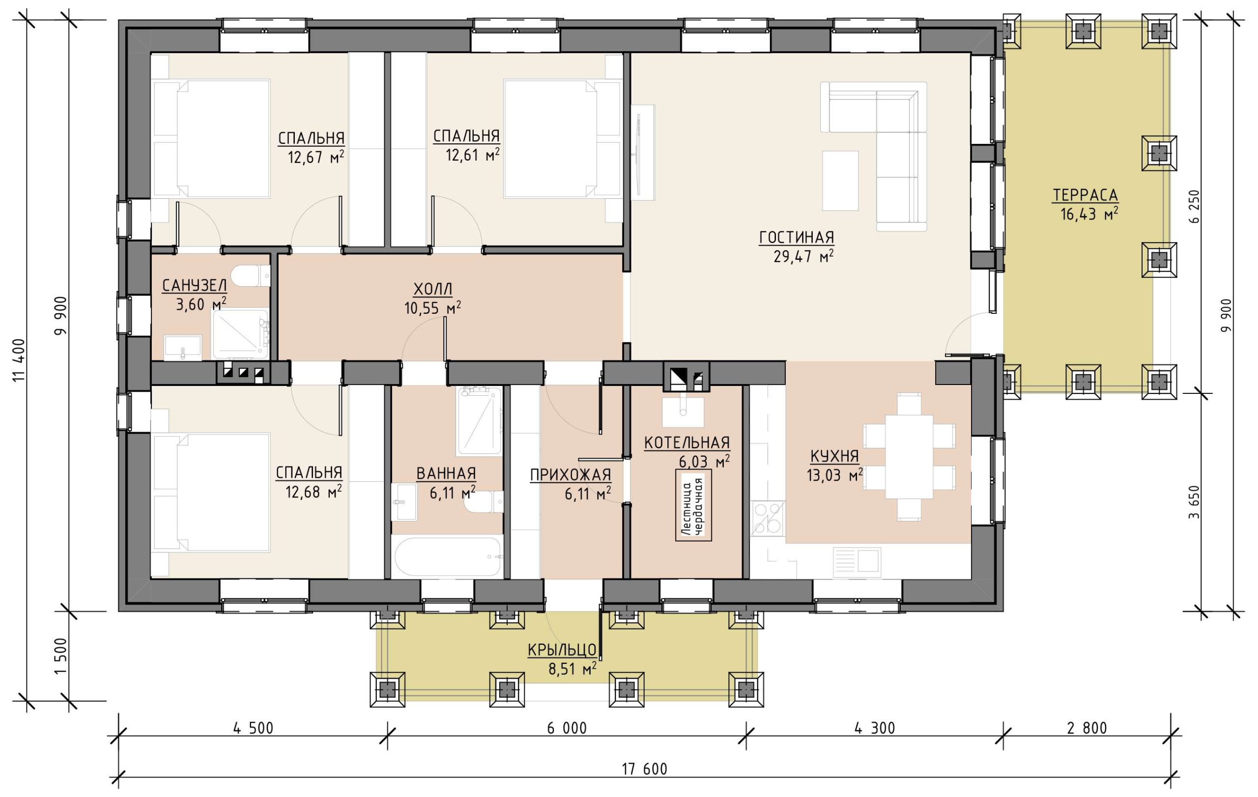 План 1 этажа