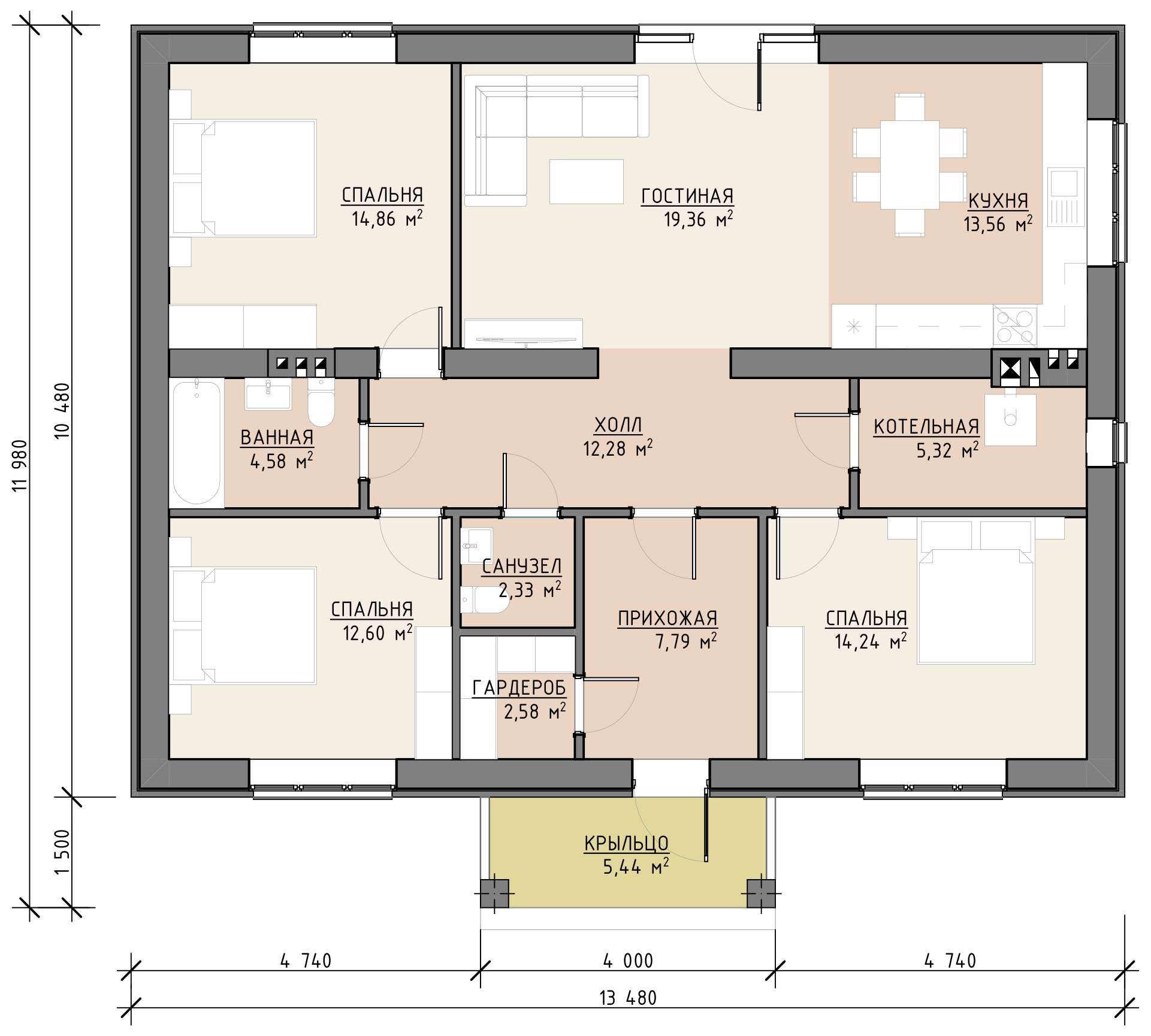 План 1 этажа