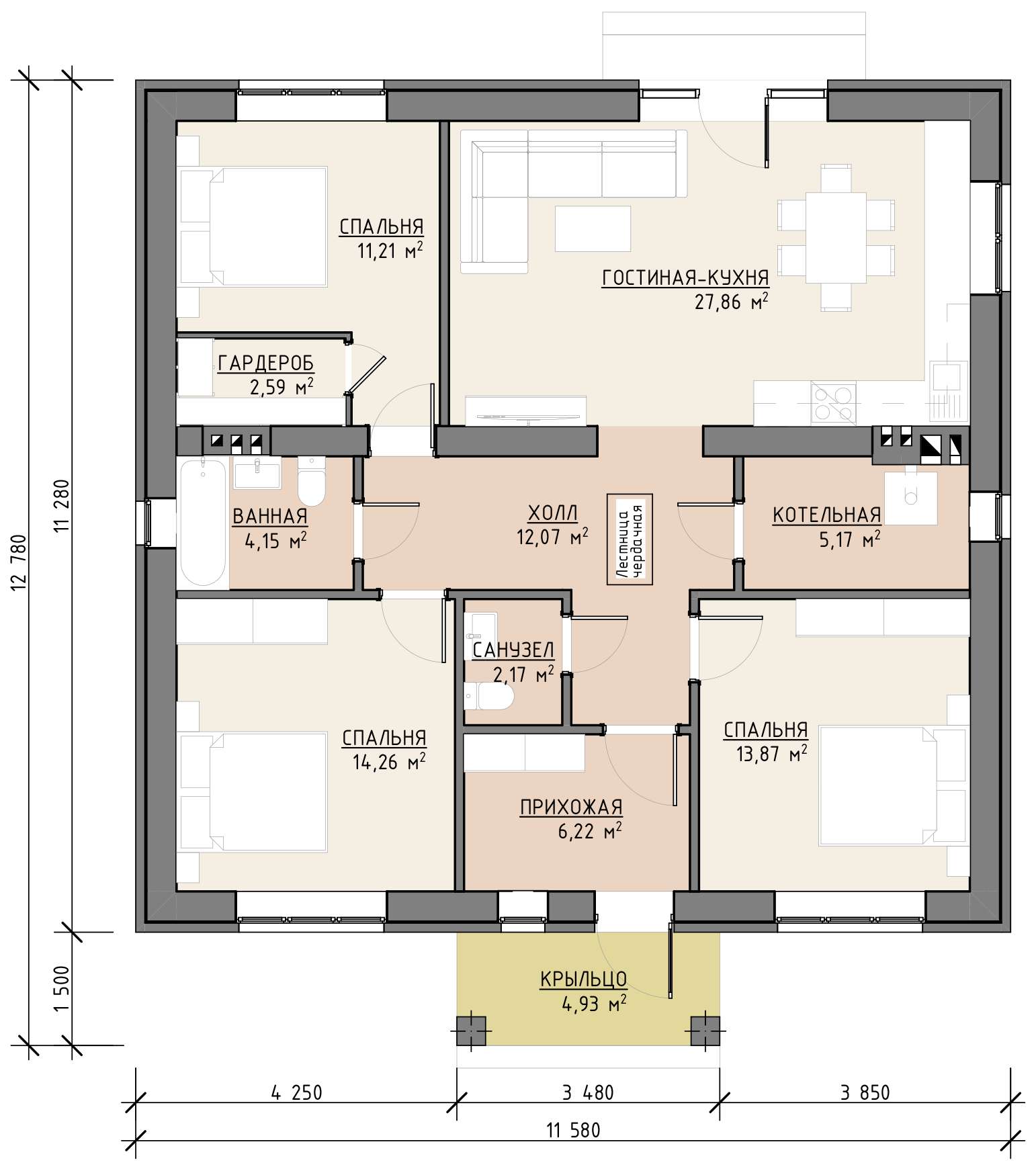 План 1 этажа