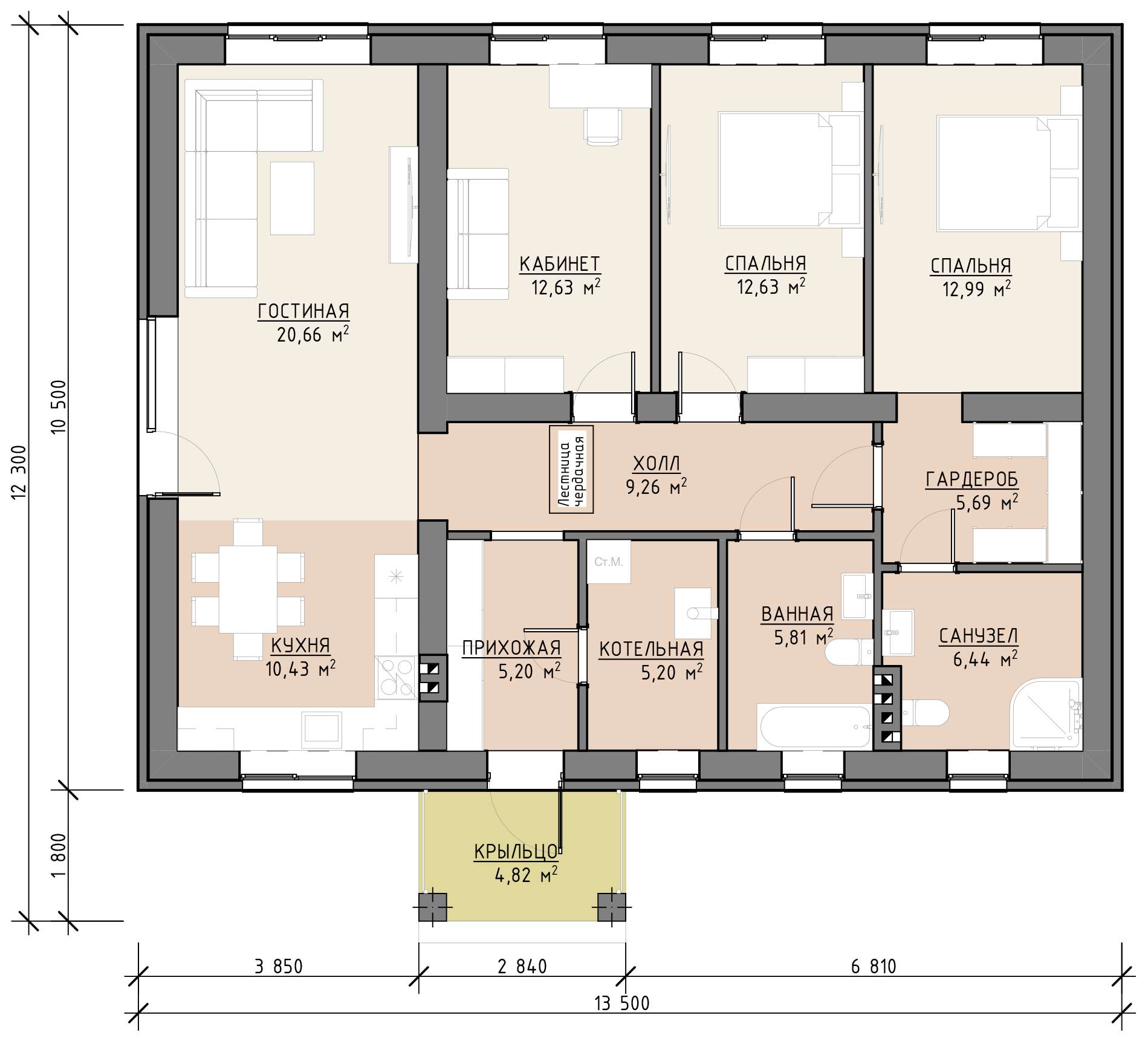 План 1 этажа