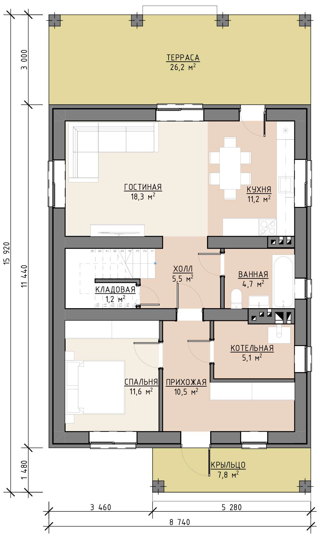 План 1 этажа