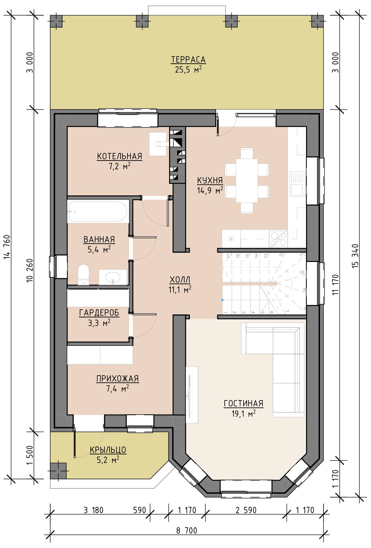 План 1 этажа