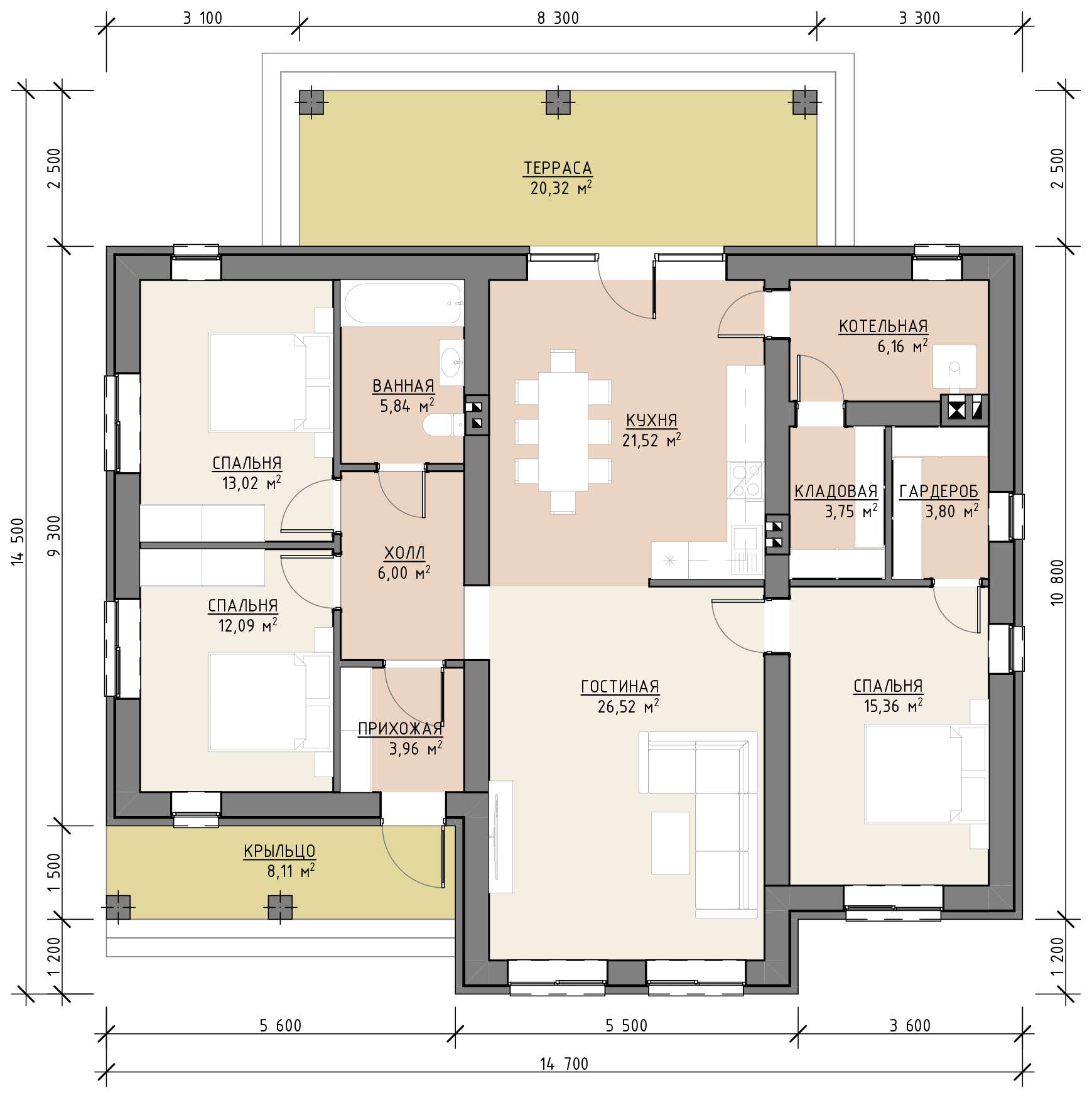 План 1 этажа