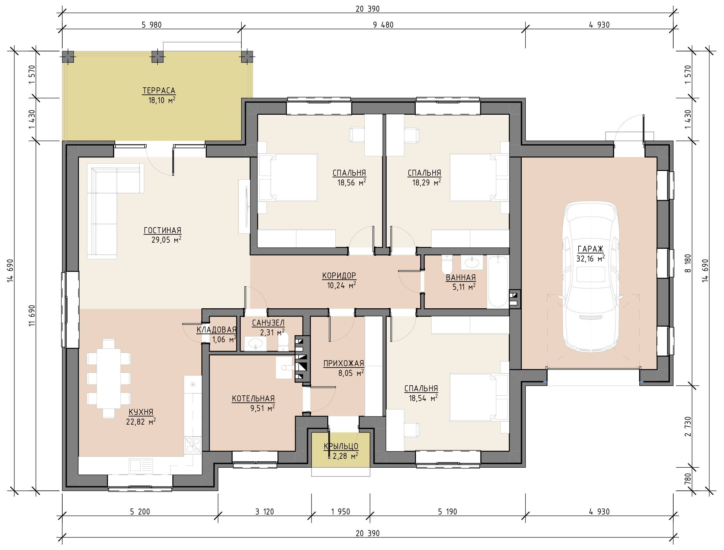 План 1 этажа