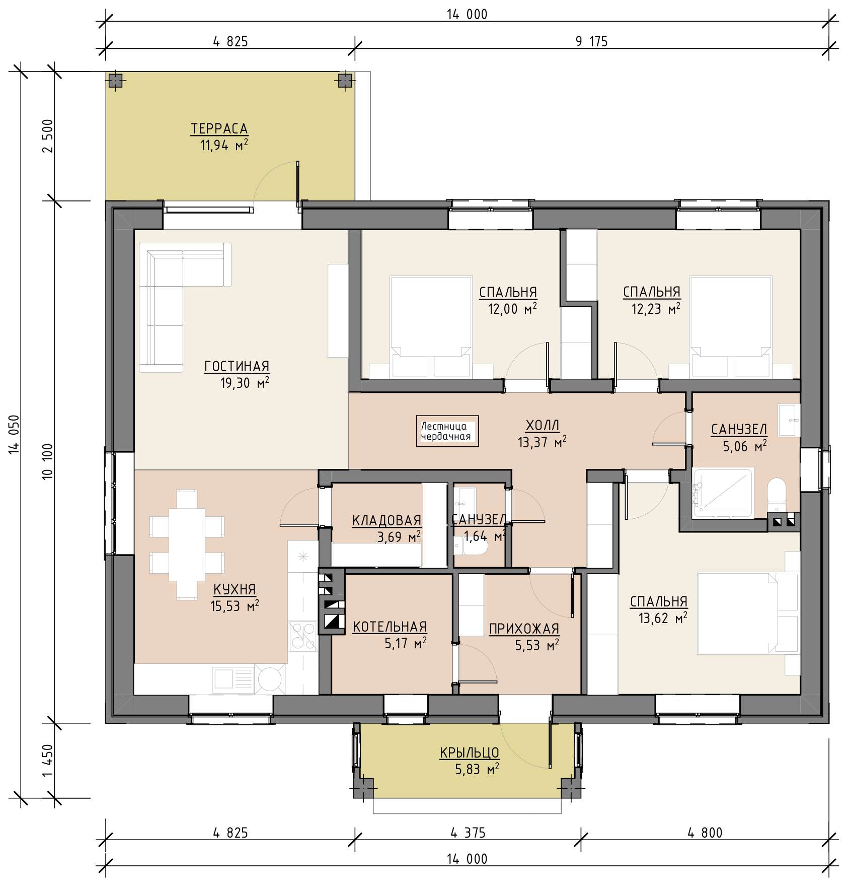 План 1 этажа