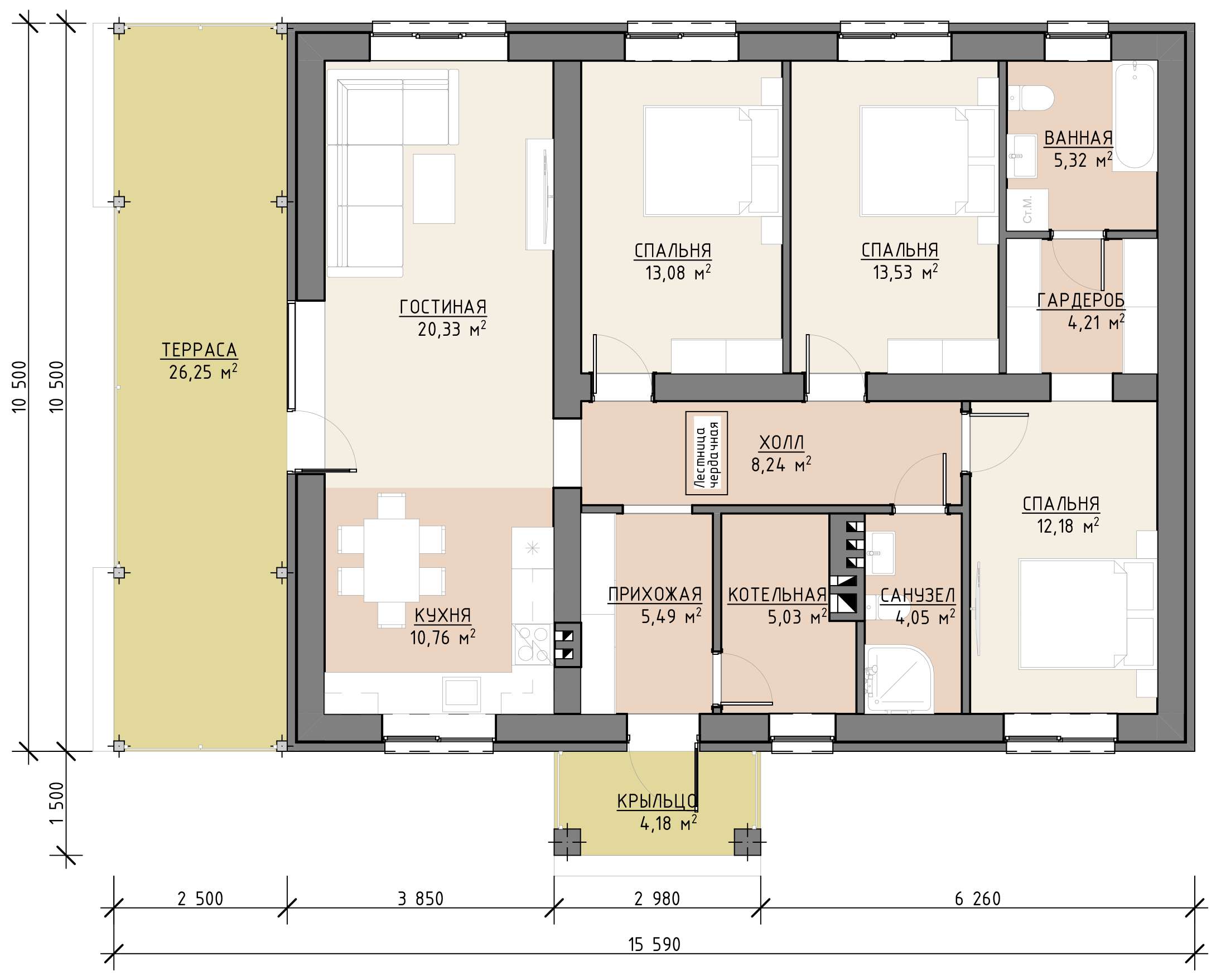 План 1 этажа