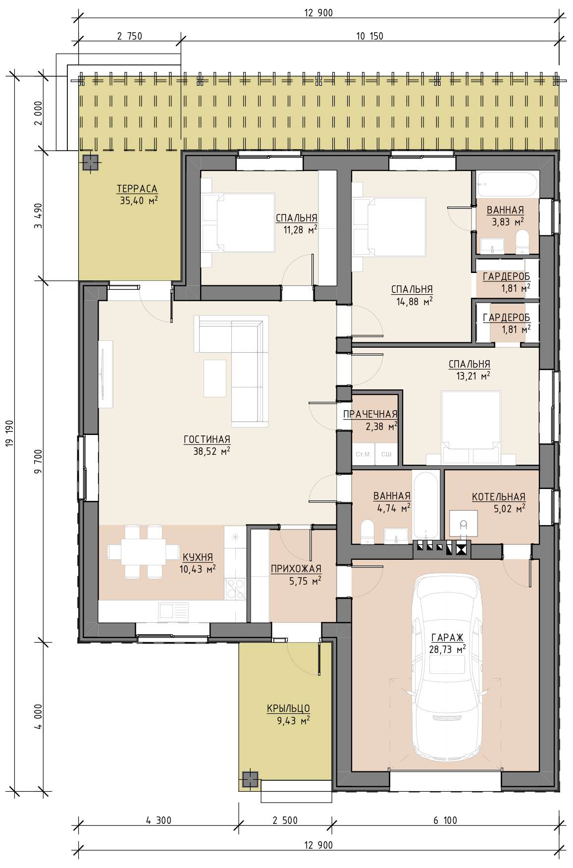 План 1 этажа