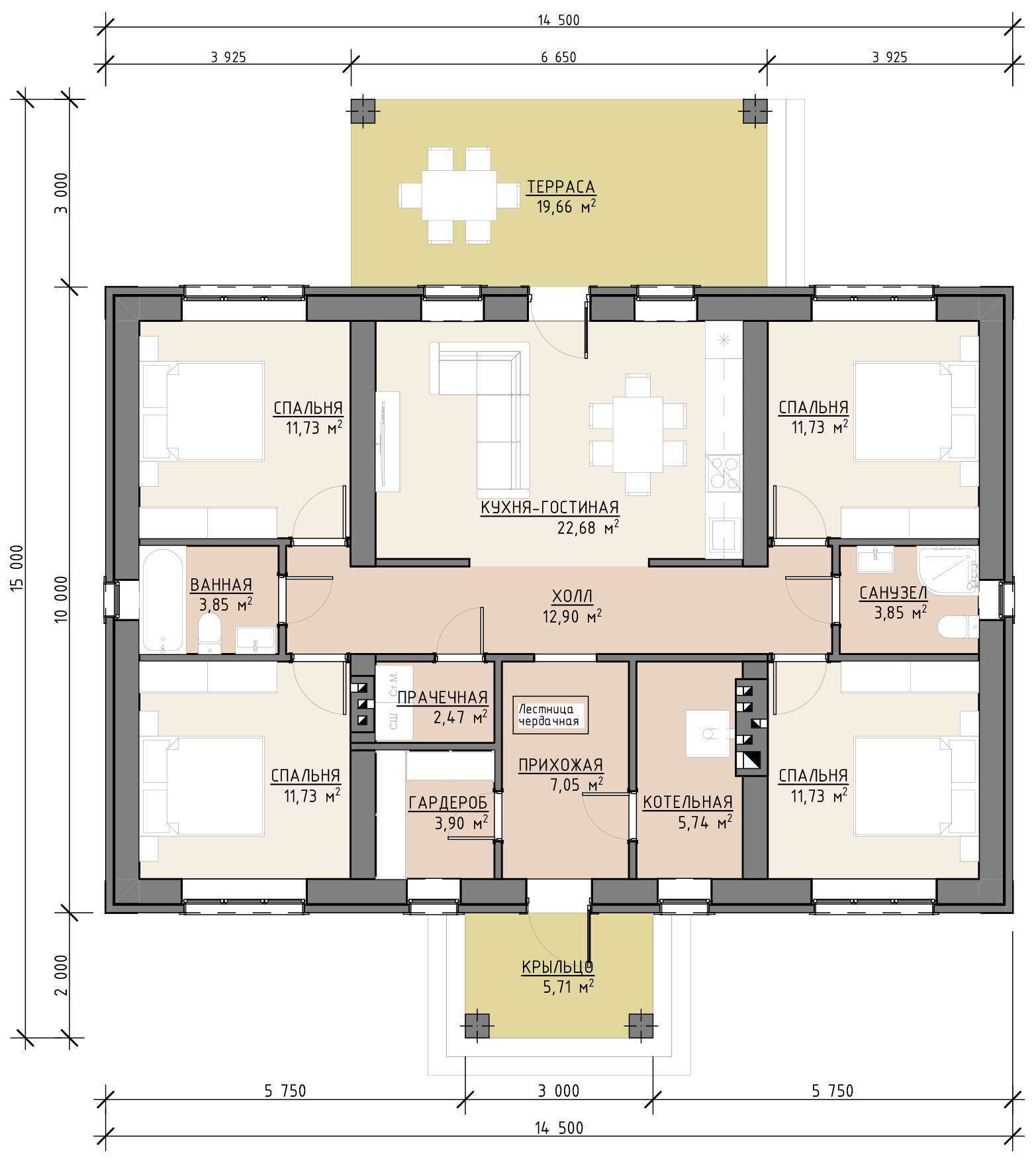 План 1 этажа