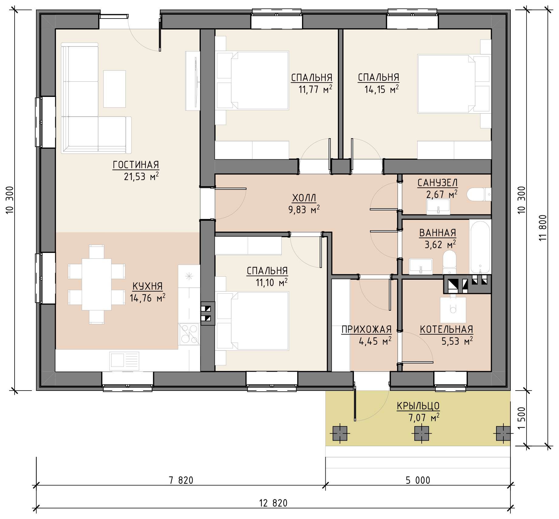 План 1 этажа