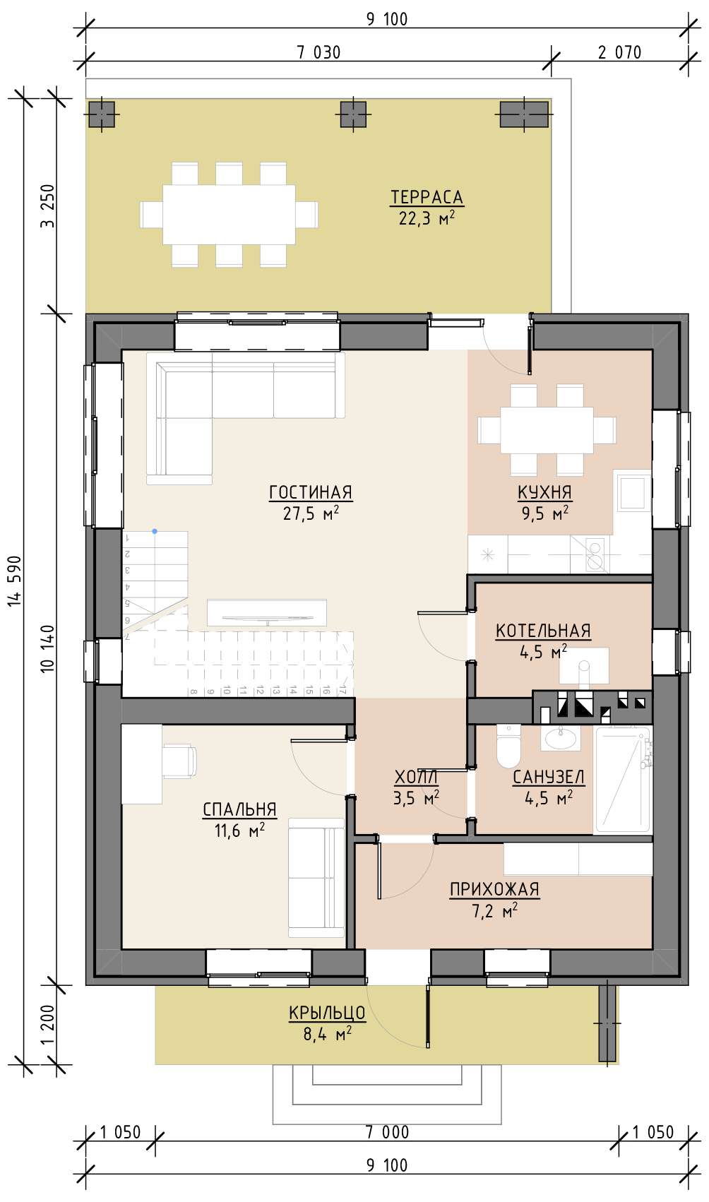 План 1 этажа