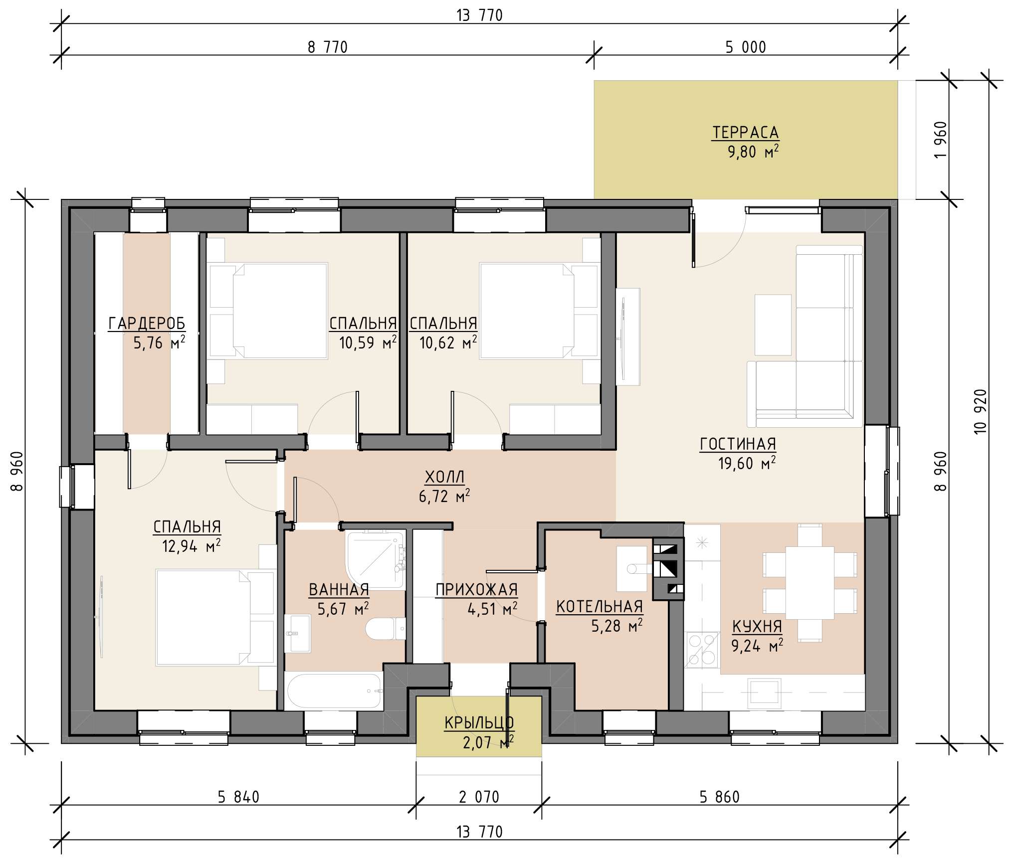 План 1 этажа