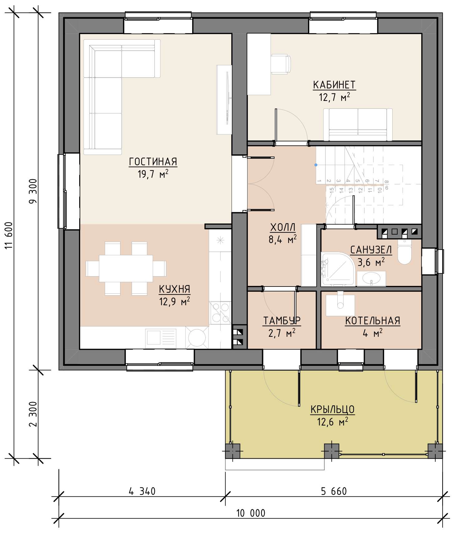 План 1 этажа