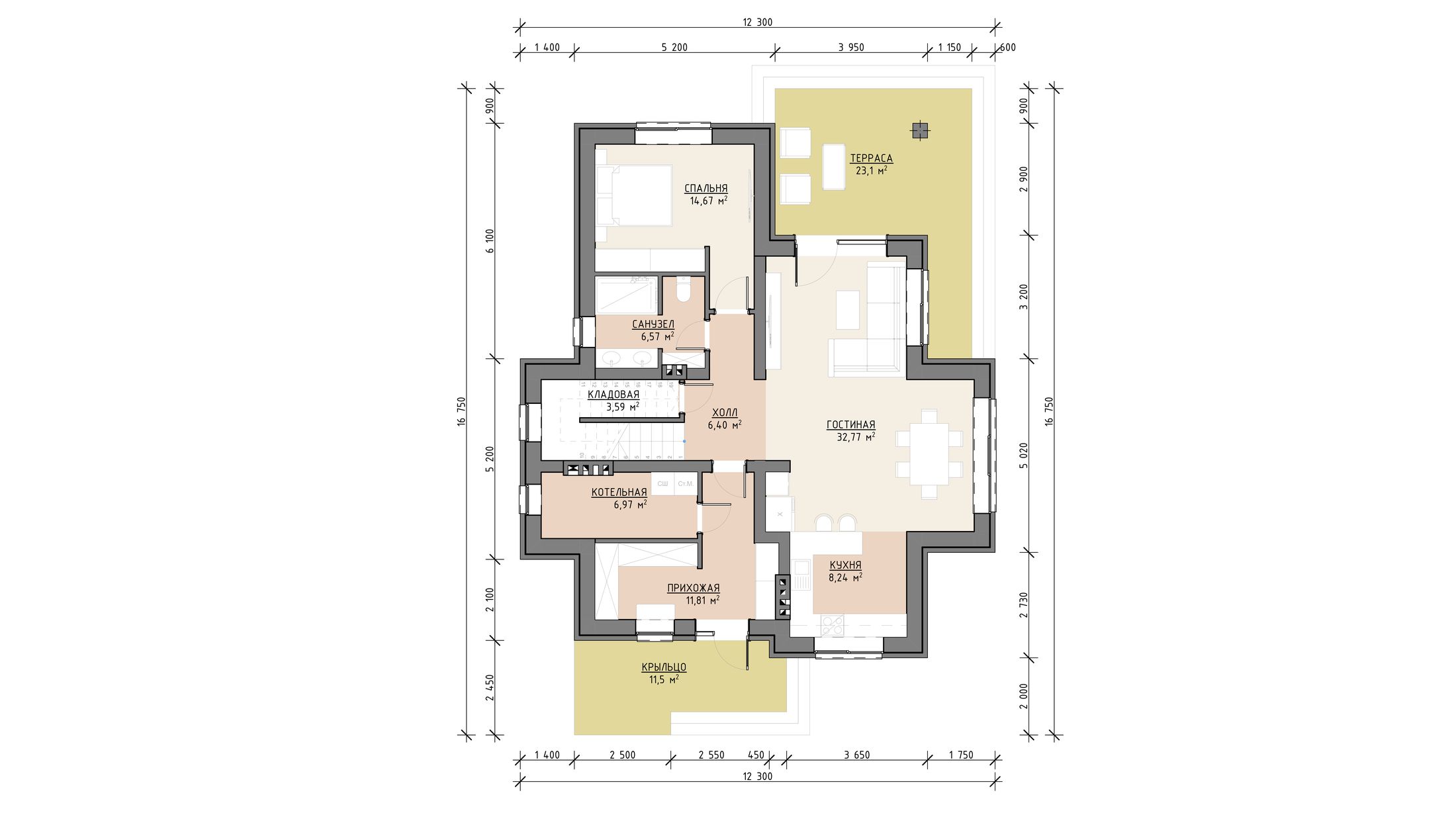 План 1 этажа